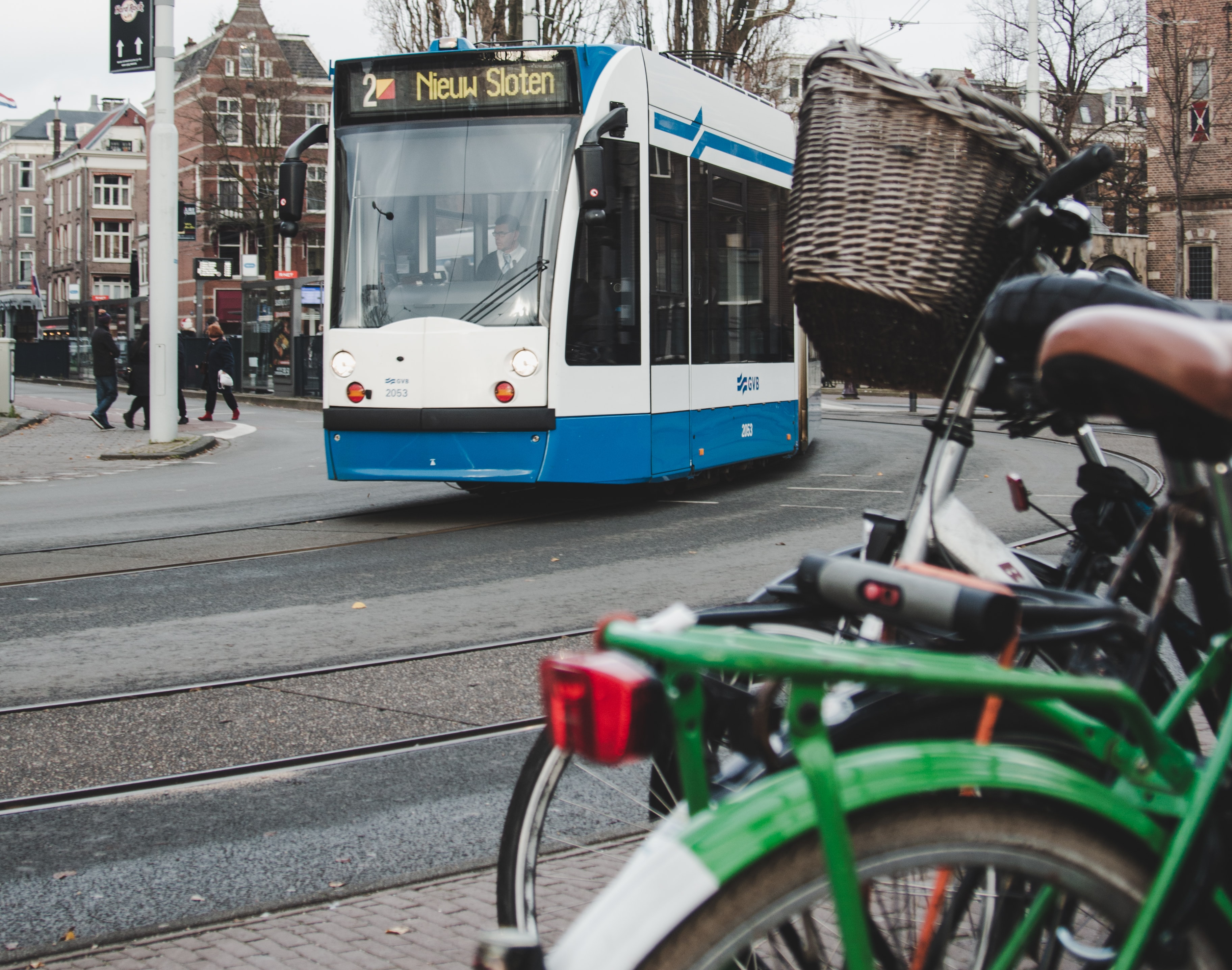 A bus and a bike